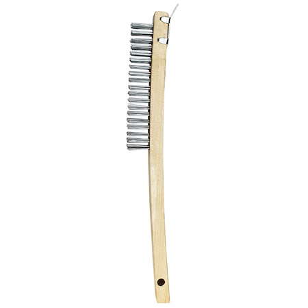 Premier 3 x 19 Row Z-Pro Long Handle Wire Brush with Scraper 319sc